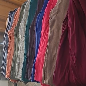 Crew neck long sleeve tees